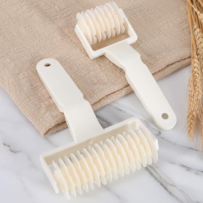 Lamoutor 2Pcs Lattice Roller Cutter Pastry Cutter Roller DIY Baking Tool for Dought Cookie Pie Pizza Bread Pastry - Image 3