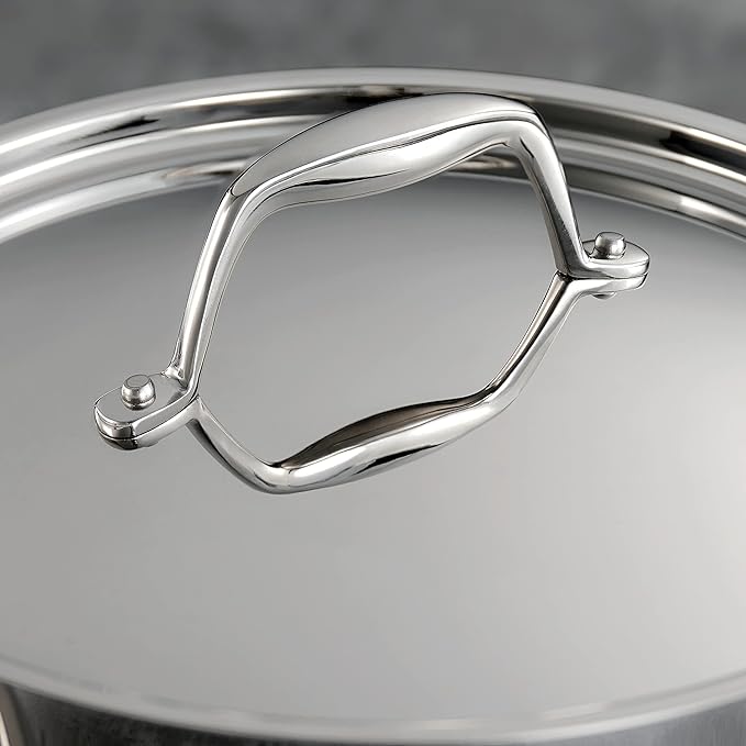 Tramontina Signature Tri-Ply Clad Stainless Steel 3-Quart Braiser Pan with Lid, Induction-Ready, Dishwasher-Safe, NSF-Certified, Made in Brazil - Image 5