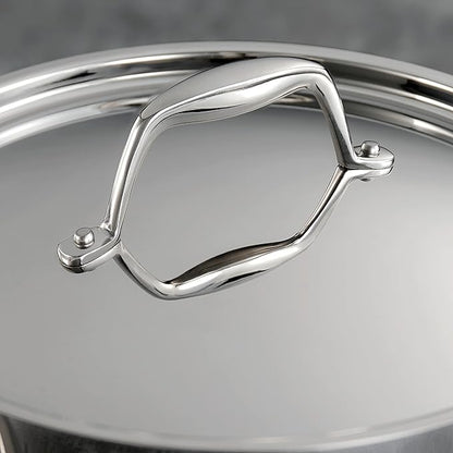 Tramontina Signature Tri-Ply Clad Stainless Steel 3-Quart Braiser Pan with Lid, Induction-Ready, Dishwasher-Safe, NSF-Certified, Made in Brazil - Image 5