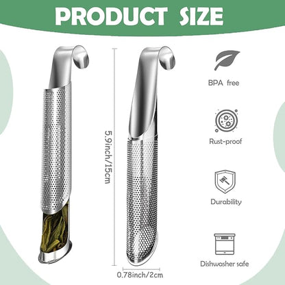 2 Pack Tea Infusers, Extra Fine Mesh Tea Strainer for Loose Tea, Stainless Steel Long Handle Tea Steeper Diffuser for Leaf Tea, Coffee, Spices, Seasonings - Image 7