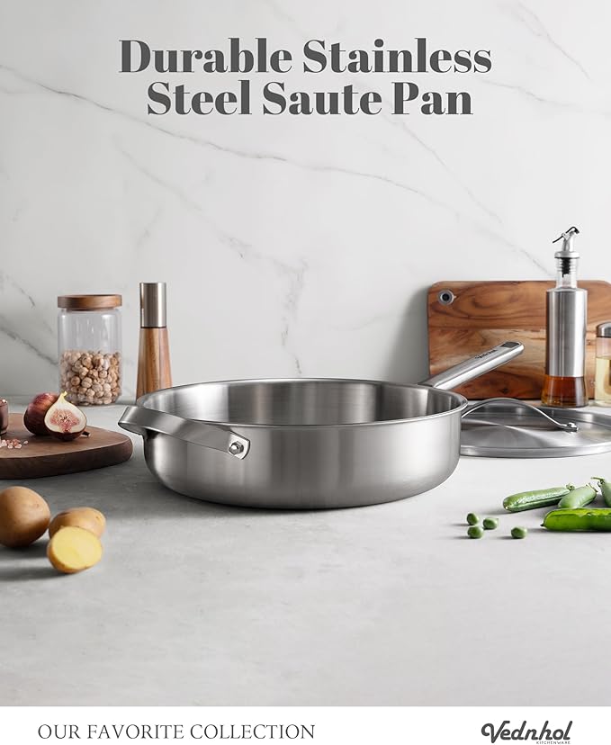 Stainless Steel Cookware Set, 14 Pcs Tir-Ply Pots and Pans Set, PFOA&PTFE Free, Dishwasher&Oven Safe, Kitchen Induction Compatible, ollas de acero inoxidable para cocinar - Image 9