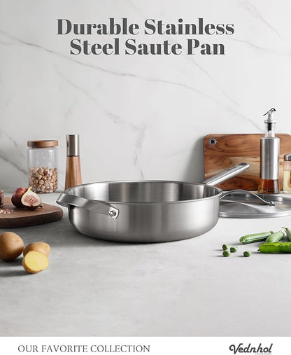 Stainless Steel Cookware Set, 14 Pcs Tir-Ply Pots and Pans Set, PFOA&PTFE Free, Dishwasher&Oven Safe, Kitchen Induction Compatible, ollas de acero inoxidable para cocinar - Image 9