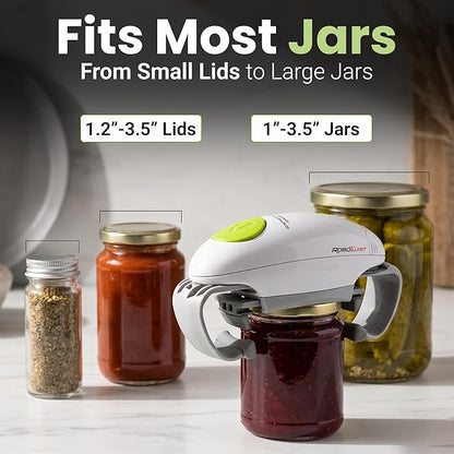 Robotwist Automatic Jar Opener, Deluxe Model with Improved Torque, Robo Twist Kitchen Gadgets for Home, Electric Handsfree Easy Jar Opener – Works on All Jar Sizes, As Seen on TV - Image 7