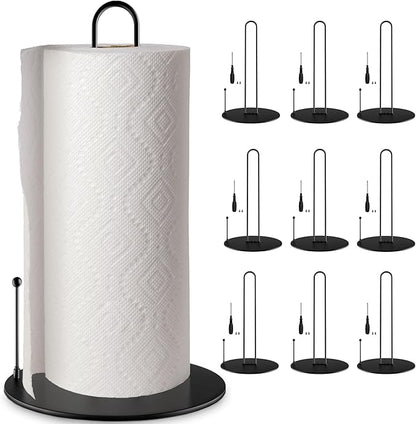 10Pack Paper Towel Holder,Bulk Black Paper Towel Holder Stand Countertop for Kitchen by QualityEfficiency