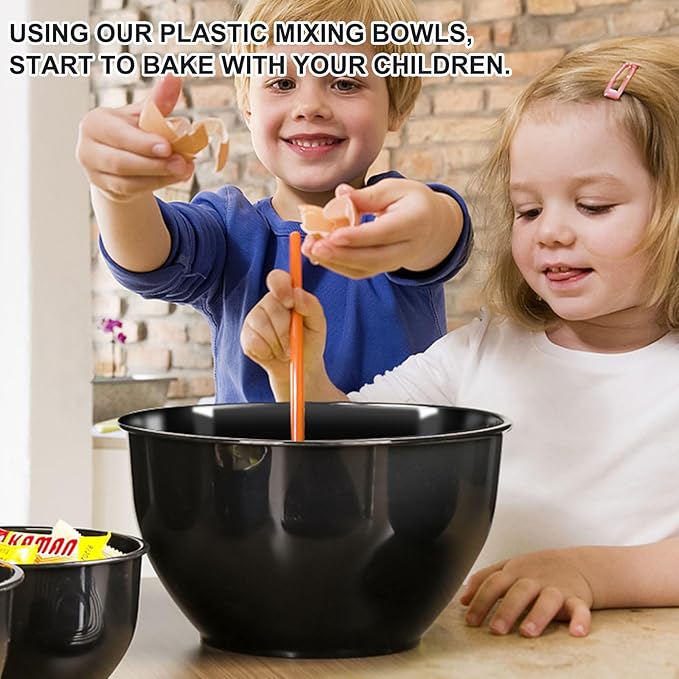 Greentainer Plastic Mixing Bowls with Lids Set for Kitchen, 5 Set Nesting Bowls for Mixing, Baking, Prepping, Cooking and Serving Food, Mixing Bowls Dishwasher, Microwave Safe - Image 5
