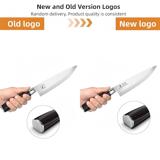 imarku Chef Knife 8-Inch Pro Japanese Kitchen Knife High-Carbon Stainless Steel Paring Knife Ergonomic Handle Rasor Sharp Single-Bevel Edge Birthday Gift for Men - Image 2