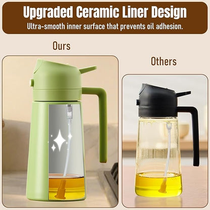 PARACITY 2 in 1 Oil Dipenser Bottle, Stainless Steel (Green-Green) - Image 3