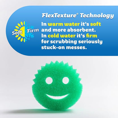 Scrub Daddy Scratch-Free Multipurpose Kitchen Sponges - Bulk Dish Sponges for Kitchen, Bathroom, Household Cleaning & More - Made with BPA-Free Polymer Foam (5 Count) (Pack of 2) - Image 3