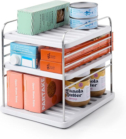 YouCopia UpSpace Cabinet Box Organizer, Adjustable Kitchen Pantry Shelf for Plastic Wrap and Foil Storage, Small Premium Edition by YouCopia