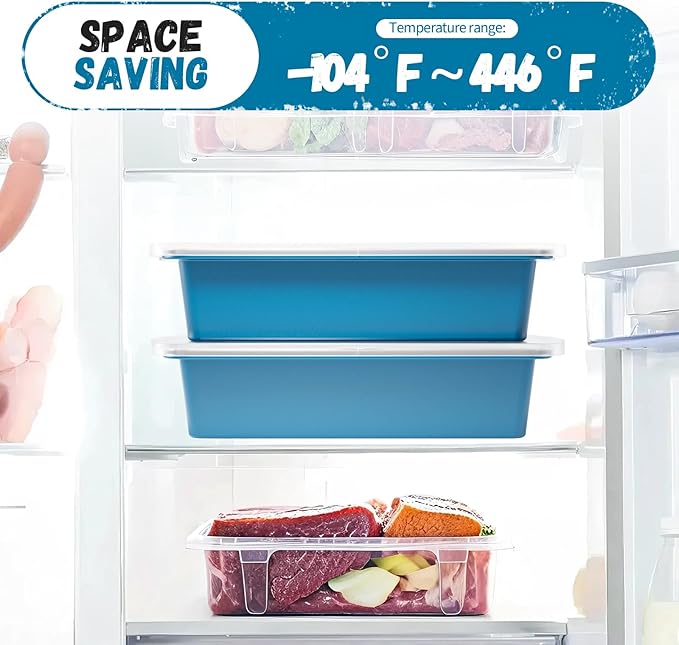 GORCI Silicone Freezer Tray With Lid, 2 Large 4 Cup Large Soup Freezer Molds Container for Meal Prepping, Ice Cube Tray, Perfect for Storing Leftovers, Sauces, Lasagna, 2-Pack - Image 8