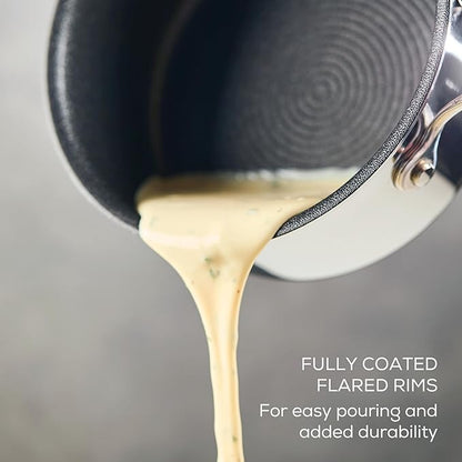 Circulon C1 Series Stainless Steel Plated Non-Stick Cookware with ScratchDefense Technology with Lid, Safe for Metal Utensils, 1.5 Litre, Polished Stainless Steel