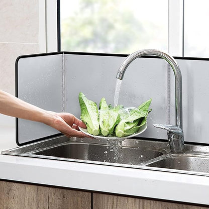 Splatter Guard for Frying Non-Stick 3 Sided Foldable Grease Splatter Screen Stainless Steel Backsplash Anti Splatter Shield Guard for Stove Screen Protector for Frying Stove Top Wall L ANGINORLD - Image 4