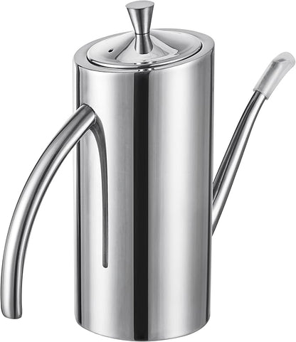 KSENDALO Premium SUS304 Stainless Steel Olive Oil Bottle Dispenser & Kitchen Cruet (500ML/17oz) - Leakproof Oil Bottle with Spout & Arcuate Handle, Ergonomic ONE-Piece Body with Precision Pouring - Image 4