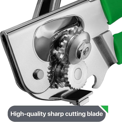 Commercial Can Opener, UHIYEE Hand Crank Can Opener Manual Heavy Duty with Comfortable Extra-long Handles, Oversized Knob, Large Handheld Can Open Easy for Big Cans, Green - Image 3