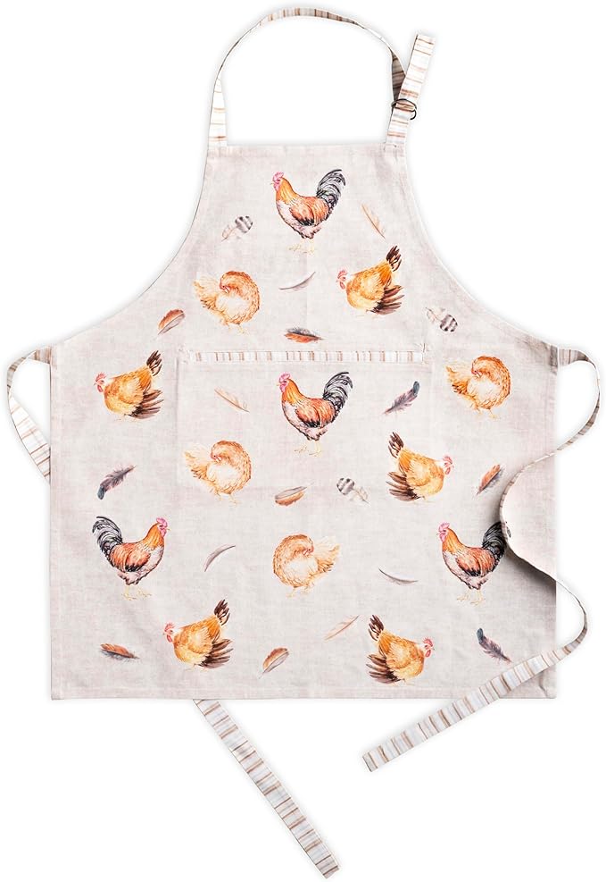 Maison d' Hermine 100% Cotton Apron for women with Pocket Kitchen Chef Apron for Men Cooking Mothers Day Gifts