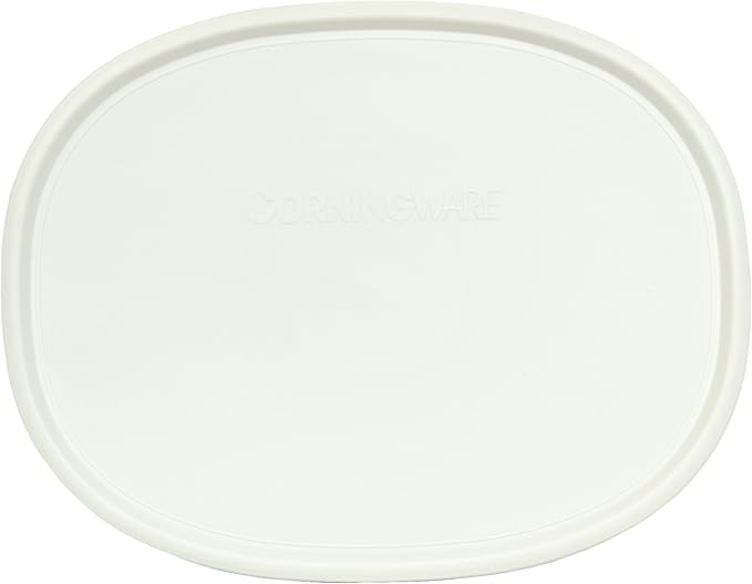 CorningWare FS2 2.5qt/2.35L Oval French White Casserole Dish and F-2-PC Oval French White 2.5qt Plastic Lid