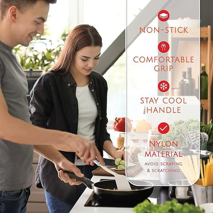 Kitchen Utensils Set 35 PCS Cooking Utensils Set, Nonstick and Heat Resistant Nylon Stainless Steel Silicone Spatula Set - Kitchen Gadgets Home Essentials Kitchen Accessories, Apartment Must Haves - Image 6