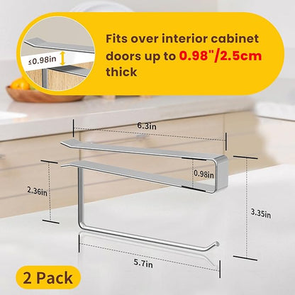 2 Pack Tumbler Lid Organizer, Under Cabinet Cup Lid Holder for Yeti Insulated Mug/Stanley Insulated Mug/Simple Modern Insulated Mug Lid, No Gluing, No Drilling, Up to 10 Lids (Stainless Steel) - Image 3