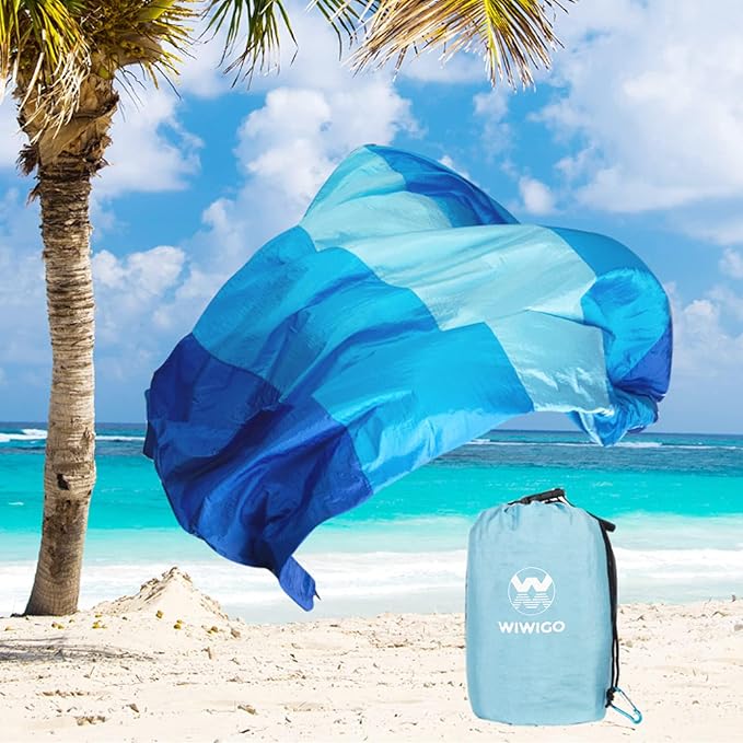 WIWIGO Beach Blanket Waterproof Sandproof Beach Mat 79" X 83"/10'x9'for 2-8 Adults Quick Drying Outdoor Picnic Mat Beach Accessories for Travel, Camping, Hiking - Image 6