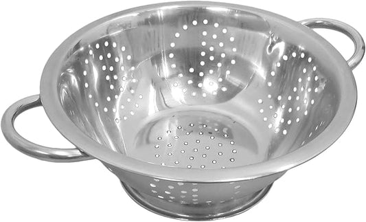 Winco Stainless Steel Colander with Base, 3-Quart