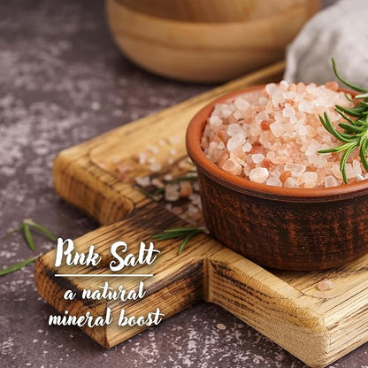 Spice Bounty Pink - Himalayan Salt Grinder – 12.9 oz Natural Coarse Rock Salt, Refillable Seasoning Mill, Premium Himalayan Pink Salt Crystals, No Additives
