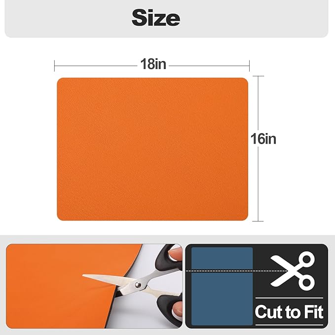 Ecotrim - Dish Drying Mat for Kitchen Counter | Coffee Bar Mat for Countertops | Heat Resistant Drainer Mat with Non-slip Rubber Backed | Hide Stain Kitchen Absorbent Draining Mat | Orange 16"x18" - Image 6