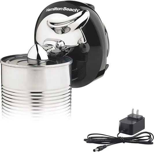 Hamilton Beach Walk 'n Cut Electric Can Opener for Kitchen, Use On Any Size, Automatic and Hand-Free, Cordless & Rechargeable, Easy Clean Removable Blade, Black (76501G) by HamiltonBeach