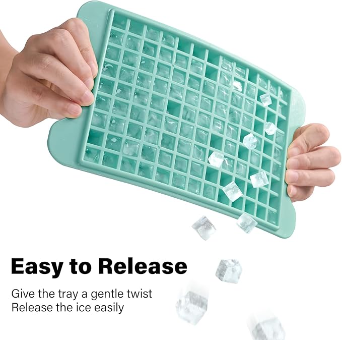 Mini Ice Cube Tray for Freezer: FDDBI Small Ice Trays for Freezer with Bin - 117×4PCS Easy Release Nugget Ice Tray - Crushed Ice Tray with Container - Image 4