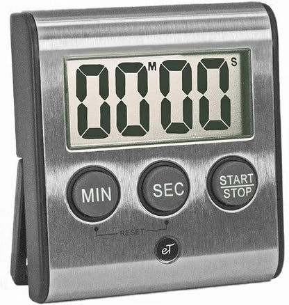 Elegant Digital Kitchen Timer - Stainless Steel Model eT-23, Super Strong Magnetic Back, Loud Alarm, Large Display, Auto Memory, Auto Shut-Off by eTradewinds - Image 7
