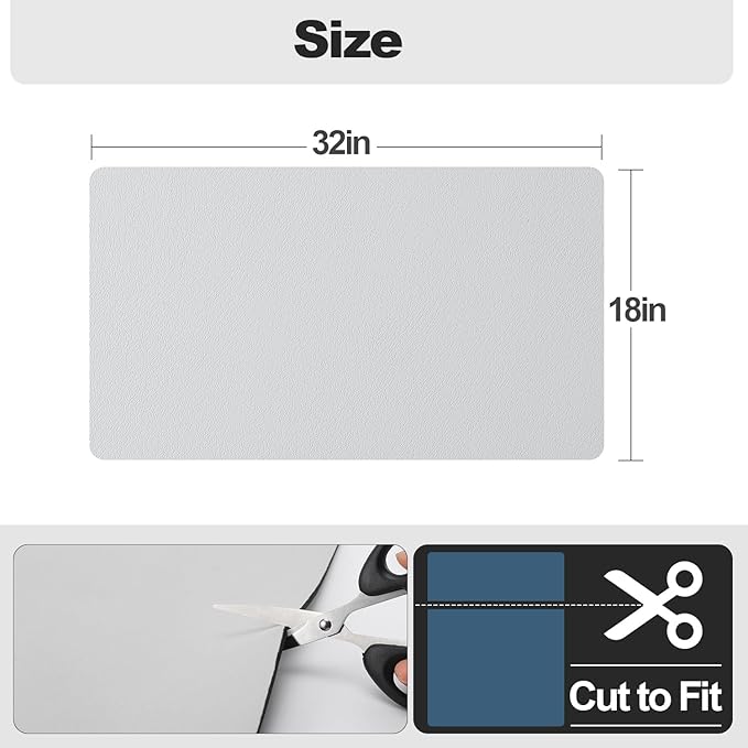 Ecotrim - Dish Drying Mat for Kitchen Counter | Coffee Bar Mat for Countertops | Heat Resistant Drainer Mat with Non-slip Rubber Backed | Hide Stain Kitchen Absorbent Draining Mat | Light Grey 18"x32" - Image 6