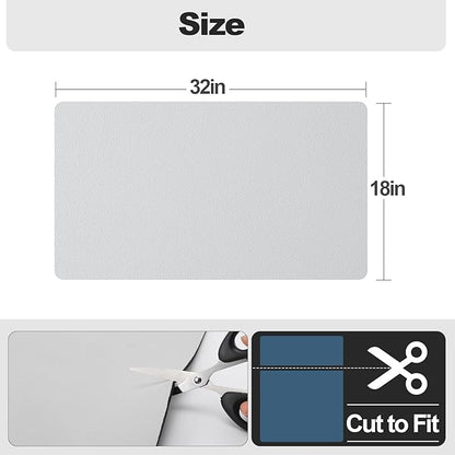 Ecotrim - Dish Drying Mat for Kitchen Counter | Coffee Bar Mat for Countertops | Heat Resistant Drainer Mat with Non-slip Rubber Backed | Hide Stain Kitchen Absorbent Draining Mat | Light Grey 18"x32" - Image 6
