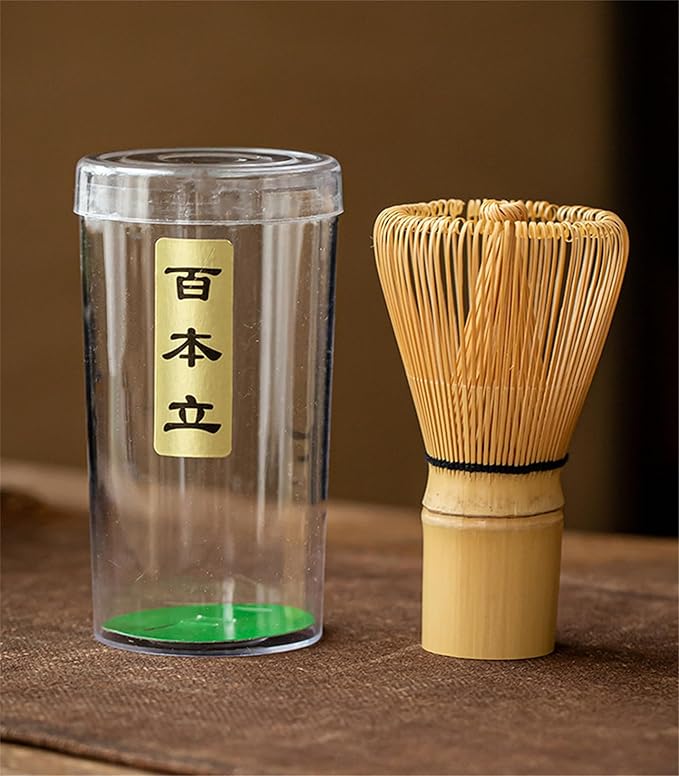Matcha Whisk - Bamboo Whisk for Matcha Powder, Handcrafted Organic Traditional Japanese Chasen, 100-Prong Matcha Stirrer Wisk Mixer Brush for Authentic Tea Preparation - Image 4