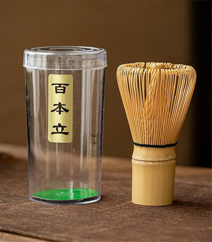 Matcha Whisk - Bamboo Whisk for Matcha Powder, Handcrafted Organic Traditional Japanese Chasen, 100-Prong Matcha Stirrer Wisk Mixer Brush for Authentic Tea Preparation - Image 4