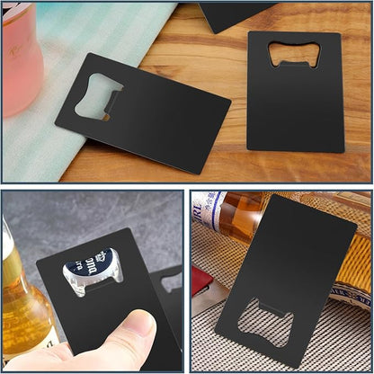 50 Pcs Stainless Steel Metal Card Beer Bottle Opener, DIY Party Favor Wedding Favor Groomsmen Bridesmaid Gift (50 Pcs) - Image 5