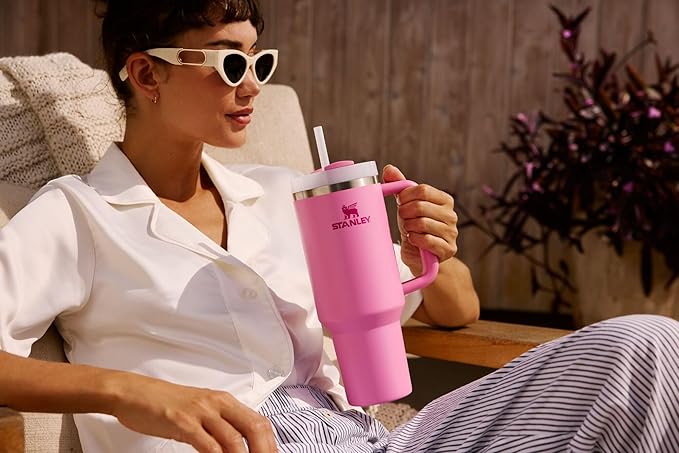 STANLEY Quencher H2.0 Tumbler with Handle and Straw 30 oz | Flowstate 3-Position Lid | Cup Holder Compatible for Travel | Insulated Stainless Steel Cup | BPA-Free | Slate Blue Drift