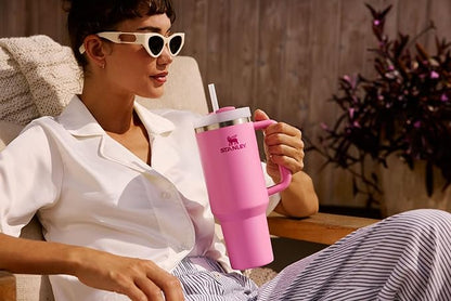 STANLEY Quencher H2.0 Tumbler with Handle and Straw 30 oz | Flowstate 3-Position Lid | Cup Holder Compatible for Travel | Insulated Stainless Steel Cup | BPA-Free | Slate Blue Drift