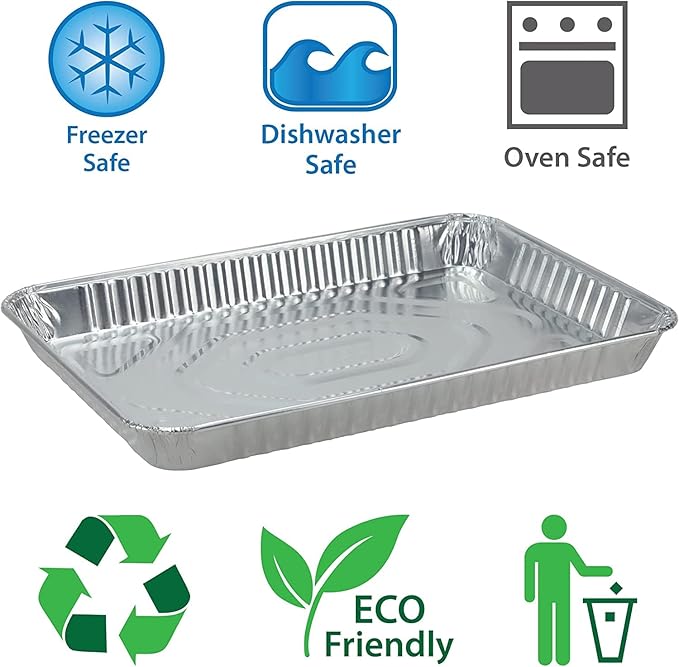 Aluminum Pans Half Size Cookie Sheet 100 Count Durable Nonstick Baking Sheets 17.75" x 12.75" - Image 5