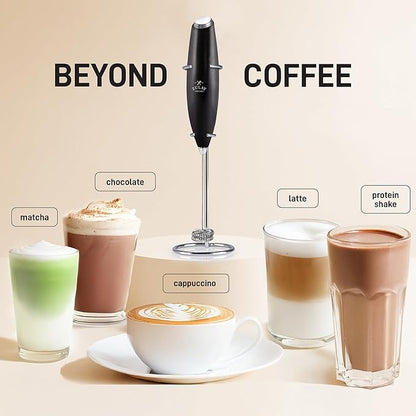 Zulay Kitchen Whisk Milk Frother with 4 Duracell Batteries - Powerful Handheld Foam Maker for Coffee, Lattes, Matcha, Hot Chocolate & Cappuccinos - Whip Creamy Froth in Seconds - Image 3