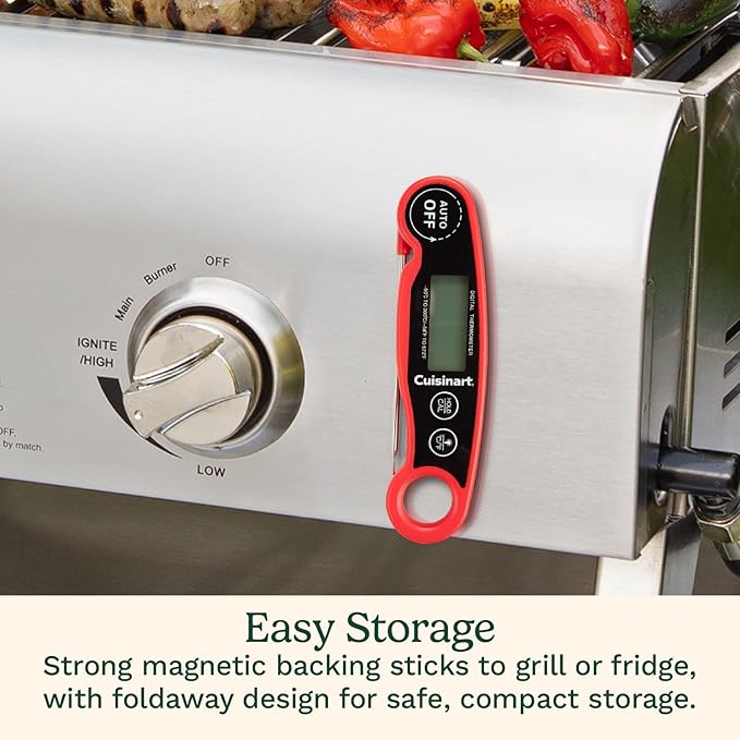 Cuisinart LCD Digital Instant Read Thermometer, Water Resistant Meat Thermometer for Home & Grill, Digital Grill Thermometer with Calibration & Backlight, Home Gadget, BBQ, Smoker, Oil Fry & Candy - Image 5