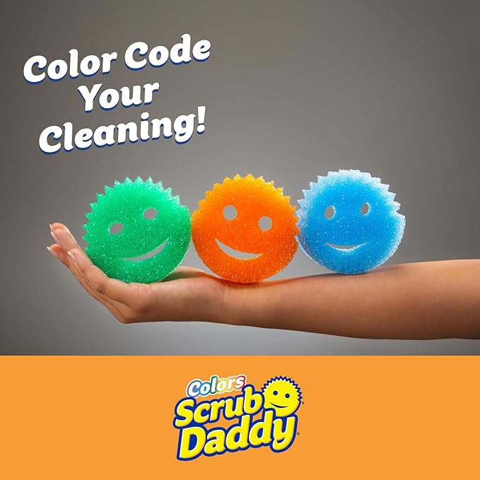 Scrub Daddy Scratch-Free Multipurpose Kitchen Sponges - Bulk Dish Sponges for Kitchen, Bathroom, Household Cleaning & More - Made with BPA-Free Polymer Foam (5 Count) (Pack of 2) - Image 2