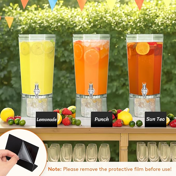 Lifewit 1 Gallon Drink Dispenser for Parties 3 Pcs, 4L Plastic Beverage Container with Stand for Juice/Tea/Soda & Lemonade, Clear Water Pitcher with Spigot for Mimosa Bar Hosting 39 x 16 cm/15x6" - Image 9