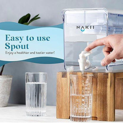 Nakii Water Filter Dispenser with 2 Filters - 18-Cup Water Dispenser with 300 Gallons Capacity Long-Lasting NSF-Certified Filters for Cleaner and Healthier Drinking Water - Faster Filtration, BPA-Free - Image 6