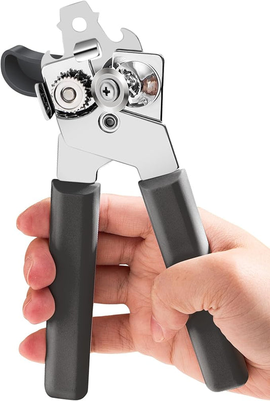 Can Opener Manual, COKORA Can Openers Hand Held with Comfort Anti-Slip Handles, Heavy Duty Stainless Steel Can Opener Smooth Edge and Bottle Openers, Easy Turn Can Openers for Seniors, Kitchen, Gray by Unknown
