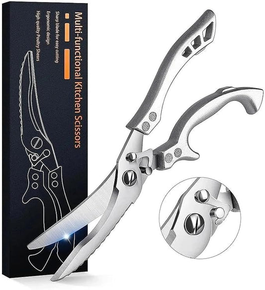 Dream Reach Heavy Duty Poultry Shears with Serrated Edge - Kitchen Scissors For Chicken, Bone, Meat, Turkey, Fish