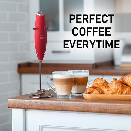 Zulay Kitchen Whisk Milk Frother with 4 Duracell Batteries - Powerful Handheld Foam Maker for Coffee, Lattes, Matcha, Hot Chocolate & Cappuccinos - Whip Creamy Froth in Seconds - Image 5