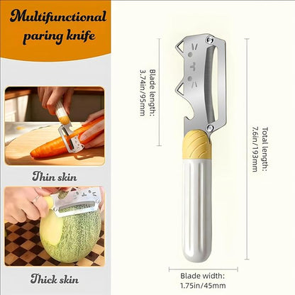 Multifunctional Vegetable Peeler with Stainless Steel Blade and Bottle Opener - Ideal for Veggie Potato Carrot and Apple Peeling - Image 2