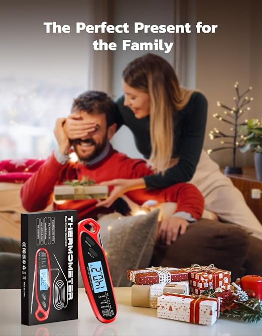 Instant Read Meat Thermometer Digital with Dual Probe, Food Thermometer for Cooking & Grilling, Large Backlit & Calibration, for Kitchen/Oven/Grill/Smoker/BBQ/Candy/Oil/Fry, Gifts for Mom & Dad - Image 8