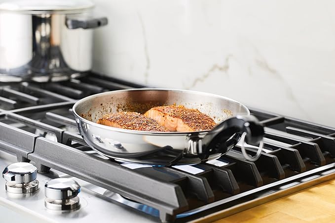 Farberware Classic Stainless Steel Frying Pan Set / Fry Pan Set / Stainless Steel Skillet Set - 8.25 Inch and 10 Inch, Silver - Image 9
