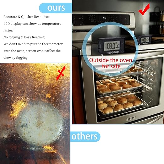 Digital Oven Thermometer Heat Resistant up to 572°F/300°C, LCD - Image 6