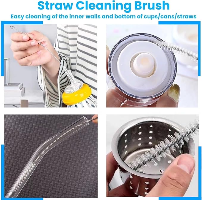 15Pcs Crevice Cleaning Brush Set, Hard Bristle Scrub Brushes Tools for Deep Cleaning Gap,Window Groove Cleaning Brush for Sliding Door Sill Tile Lines Shutter Corner Sink Teapot Bottle (1 Set) - Image 6